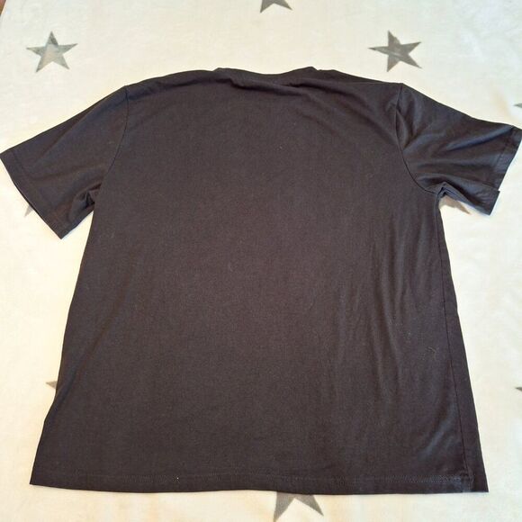 ROMWE T-Shirt Size Small Oversized BLACK Tee GREEN Graphic Print Freedom Shirt - Picture 8 of 8